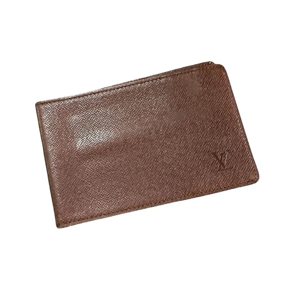 Louis Vuitton Brown Textured Leather Card Holder